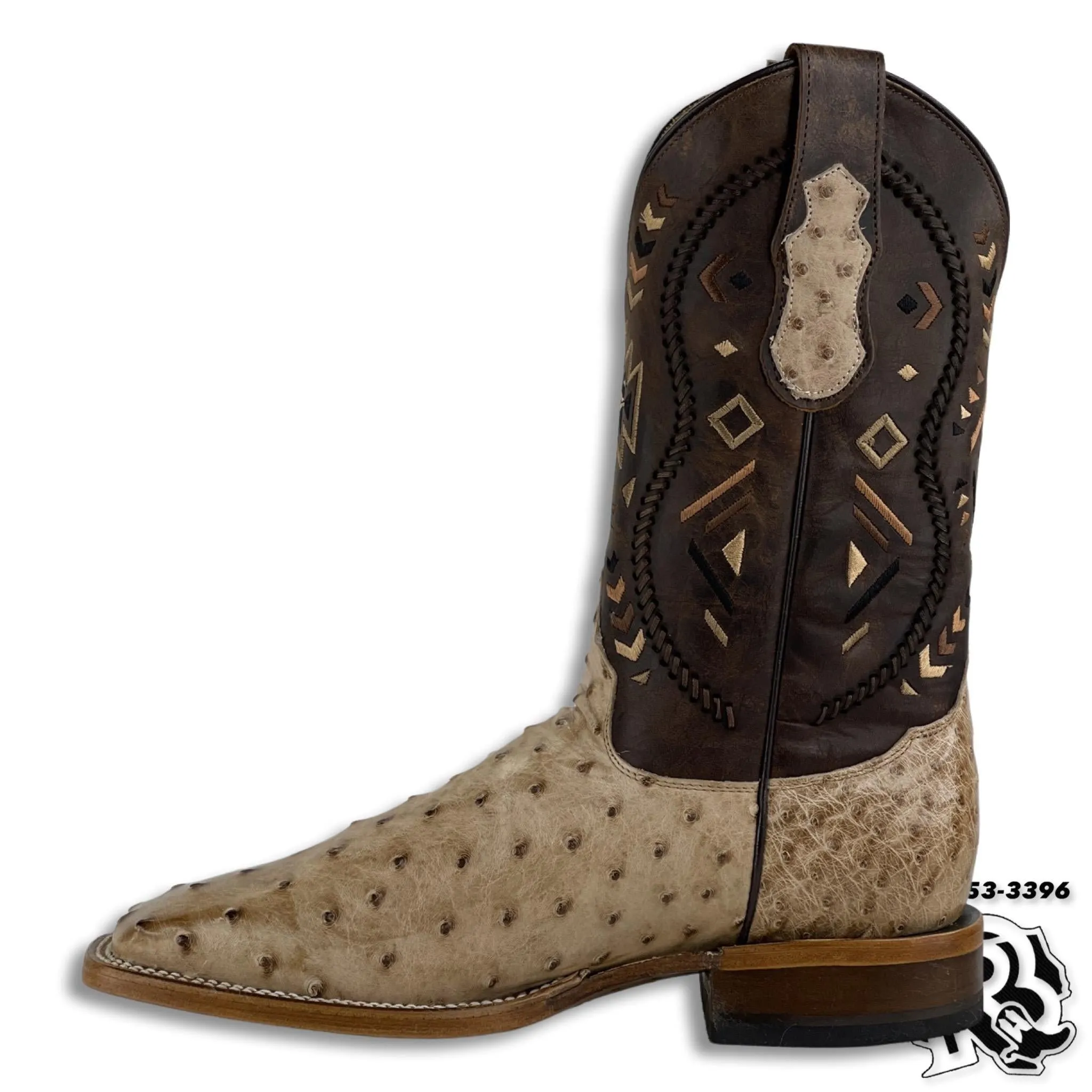 “ ADRIAN “ | BRUCATIO ORIGNAL OSTRISH MEN SQUARE TOE WESTERN BOOTS PRO887