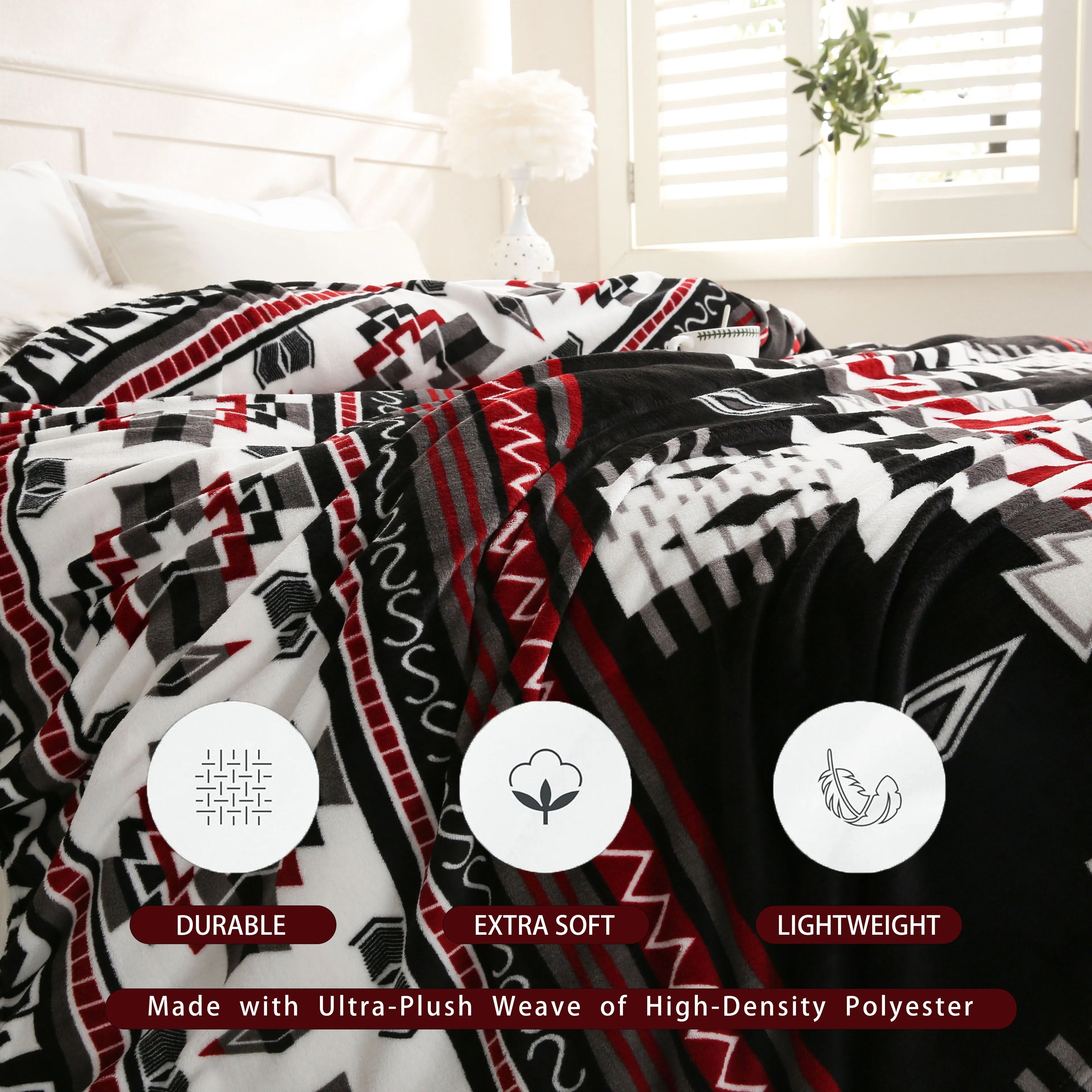 1pc   SouthwesternPattern Blanket, 200GSM Native American Style Flannel Blanket For All Season, Soft Warm Throw Blanket Nap Blan