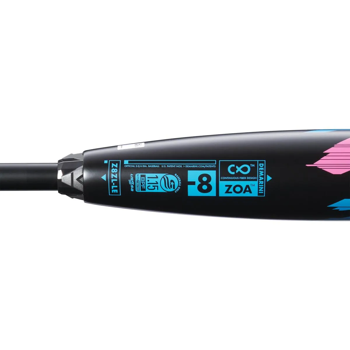 2023 DeMarini ZOA Glitch (-8) 2 3/4 USSSA Baseball Bat: WBD2356010