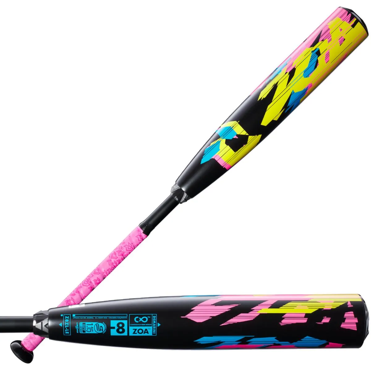 2023 DeMarini ZOA Glitch (-8) 2 3/4 USSSA Baseball Bat: WBD2356010