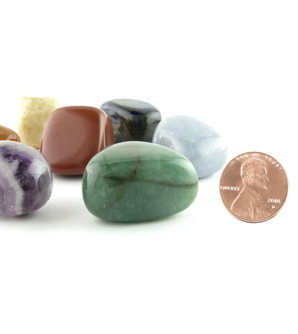 7 Chakra Tumbled Stones Set in Pouch