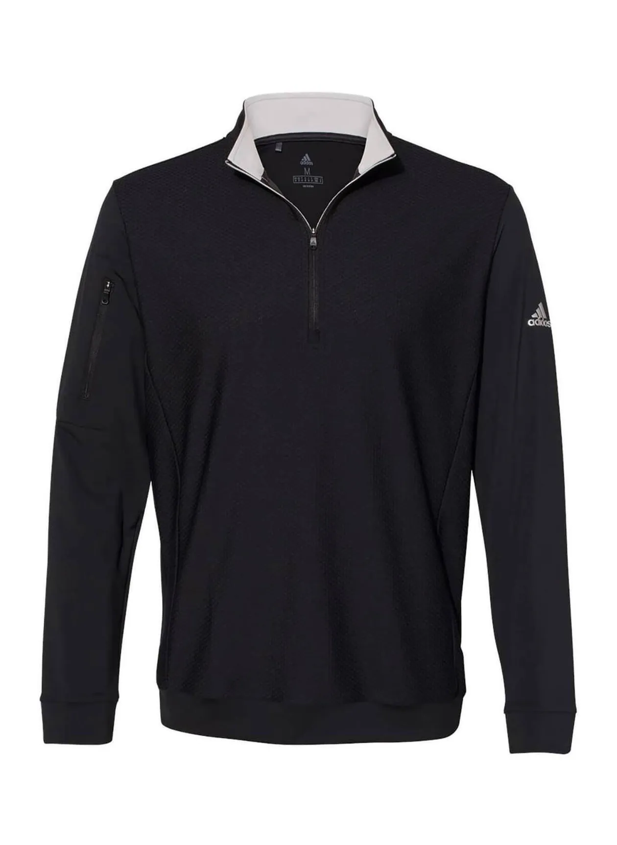 Adidas Black Men's Adidas  Performance Textured Quarter-Zip A295