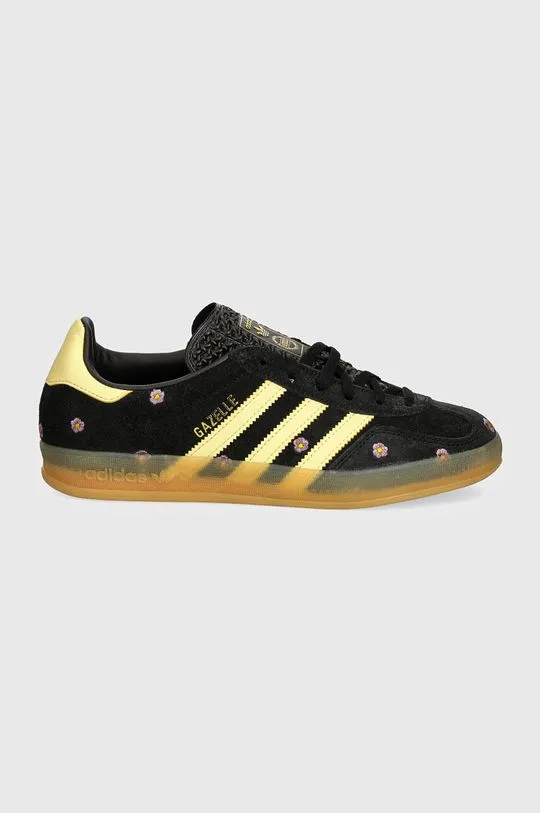 adidas Gazelle Indoor Core Black Almost Yellow Floral IF4490