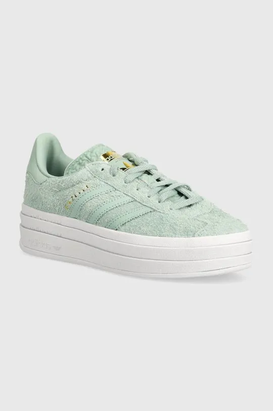 adidas Originals leather sneakers Gazelle Bold turquoise color IG4381