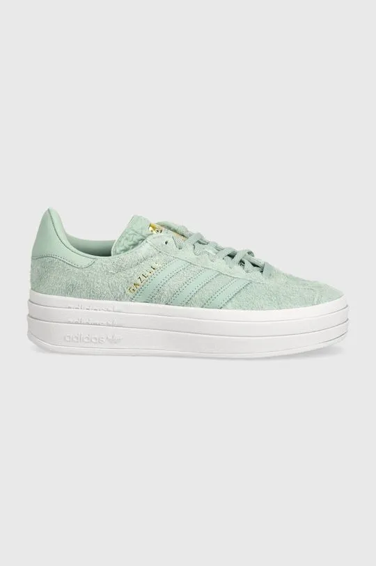 adidas Originals leather sneakers Gazelle Bold turquoise color IG4381