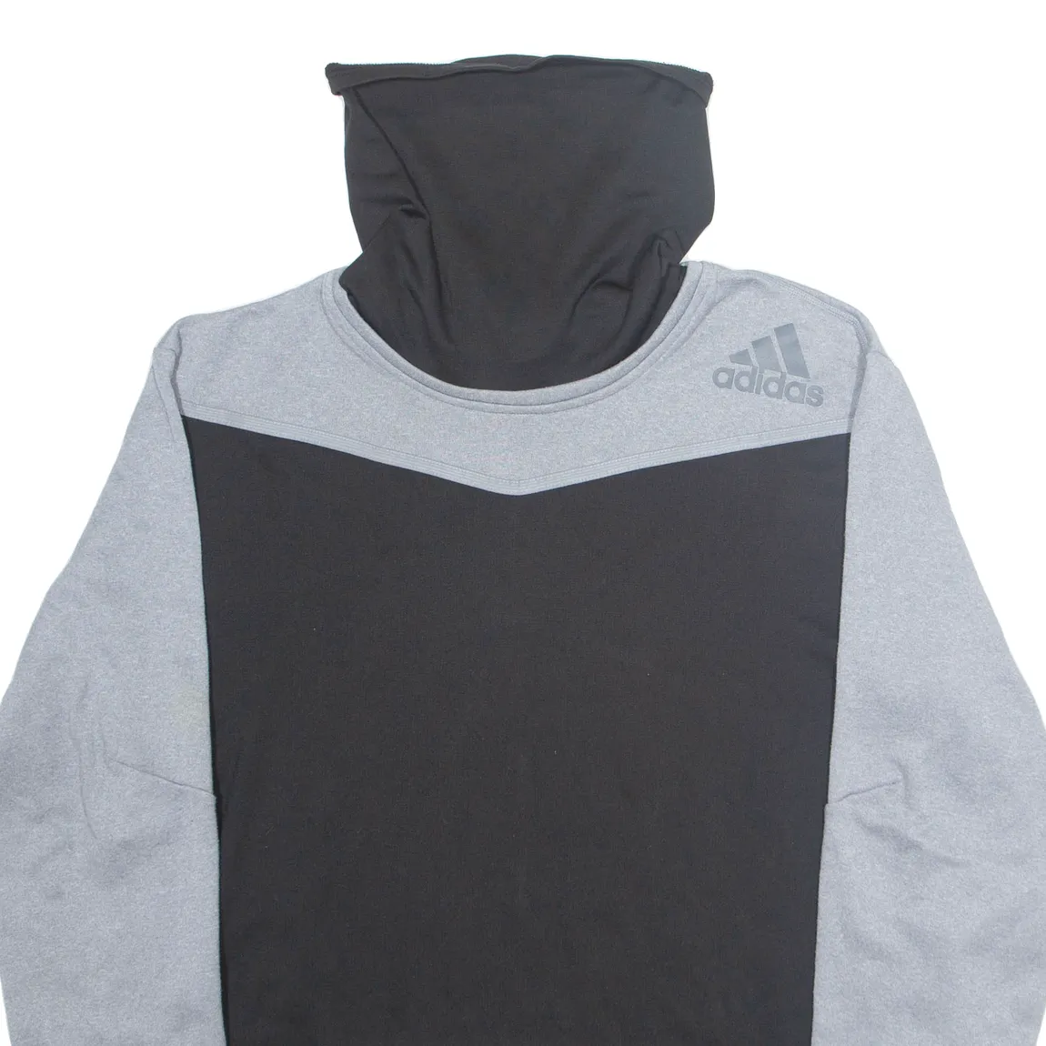 ADIDAS Snood Mens Sweatshirt Grey High Neck XL