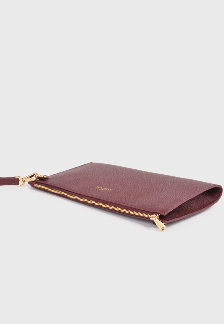 Aimee Wristlet Clutch (Burgundy)