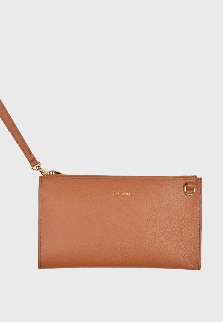 Aimee Wristlet Clutch (Camel)