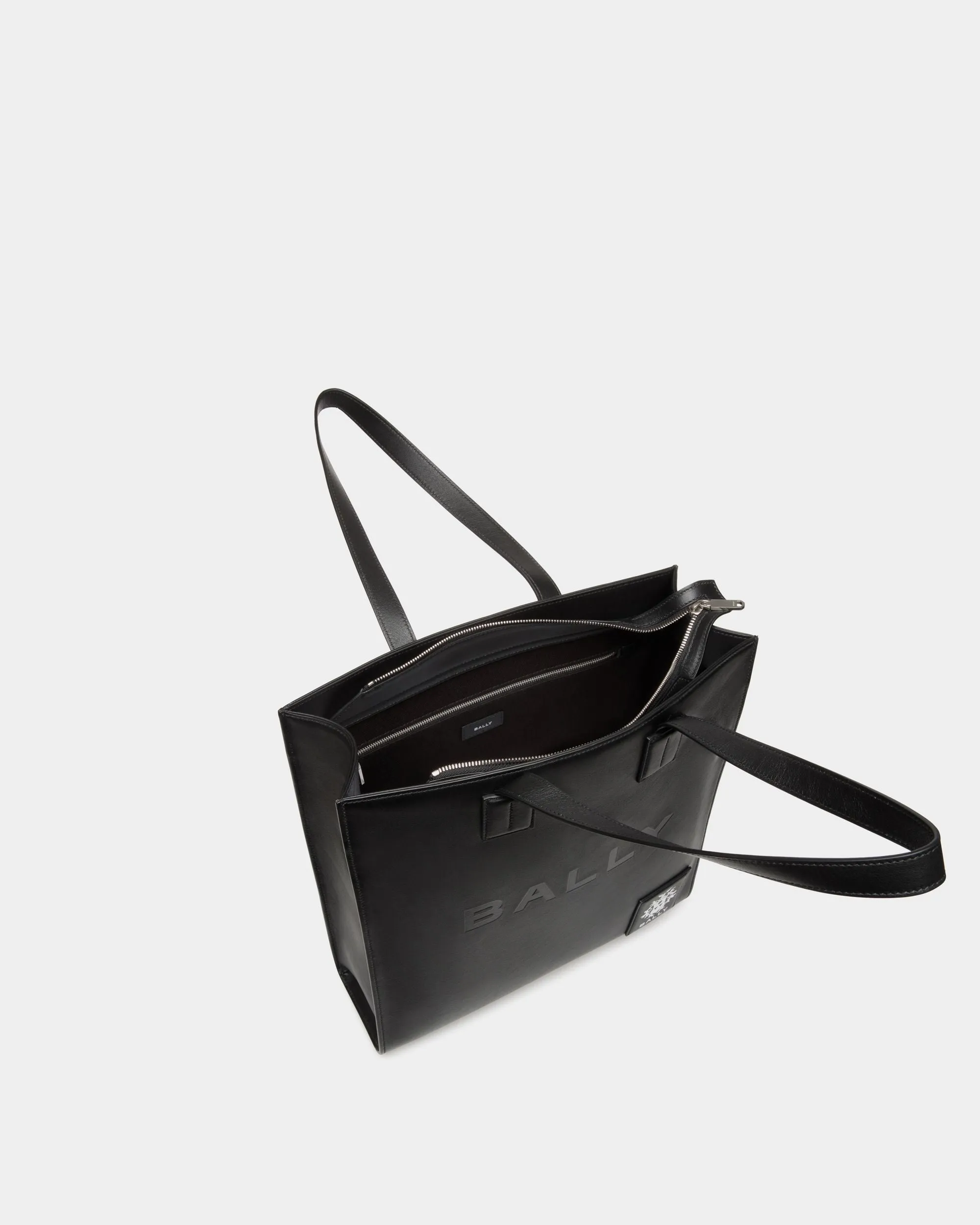 Akelei Tote Bag In Black Leather 