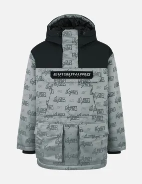 Allover Logo Jacquard Oversized Skidoo Anorak Padding Jacket