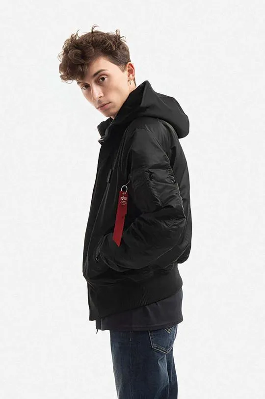 Alpha Industries bomber jacket Ma-1 D-Tec Se men's black color 133104.515