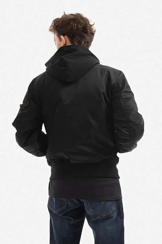 Alpha Industries bomber jacket Ma-1 D-Tec Se men's black color 133104.515