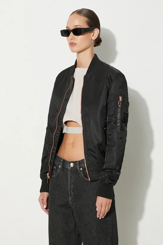 Alpha Industries bomber jacket MA-1 VF LW womenﾒs black color