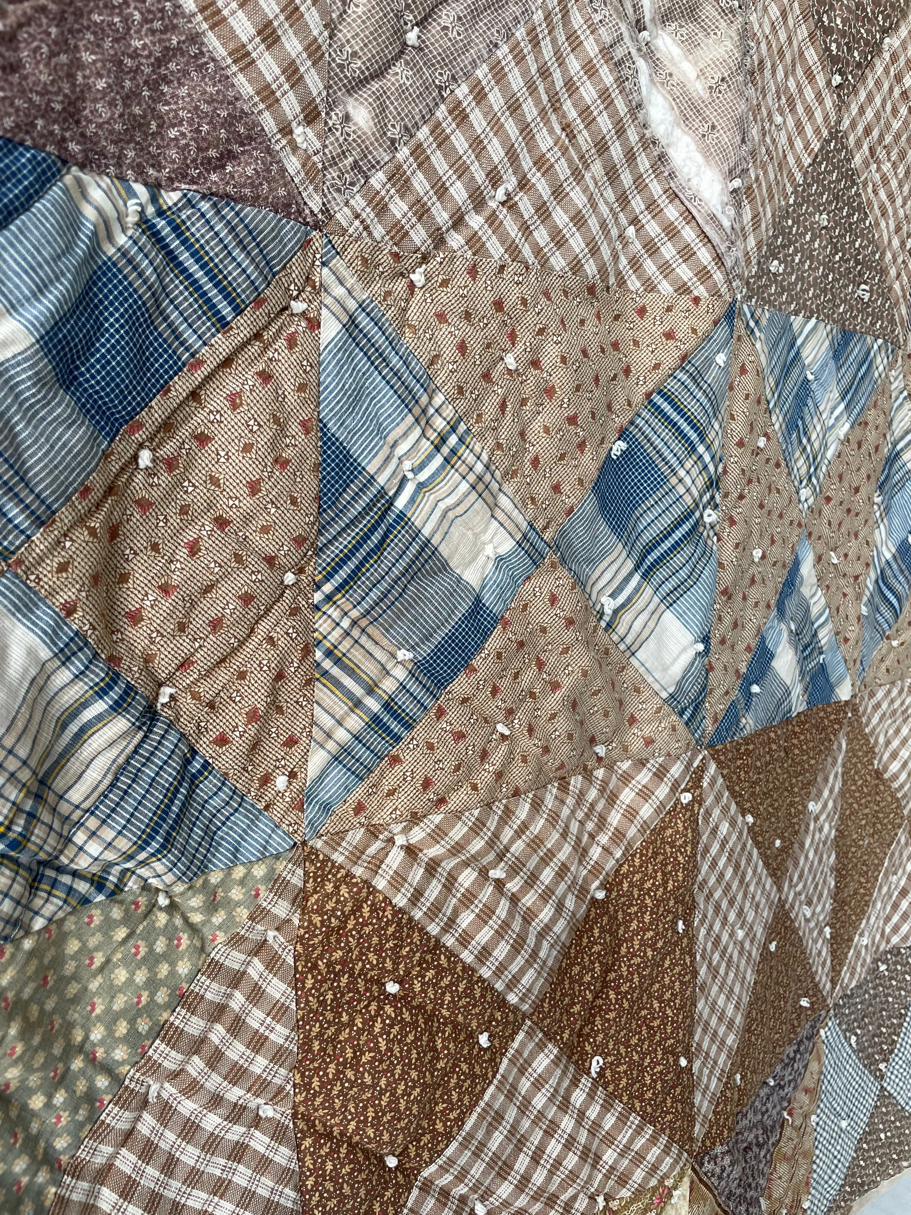 Antique c.1870s Hourglass Quilt