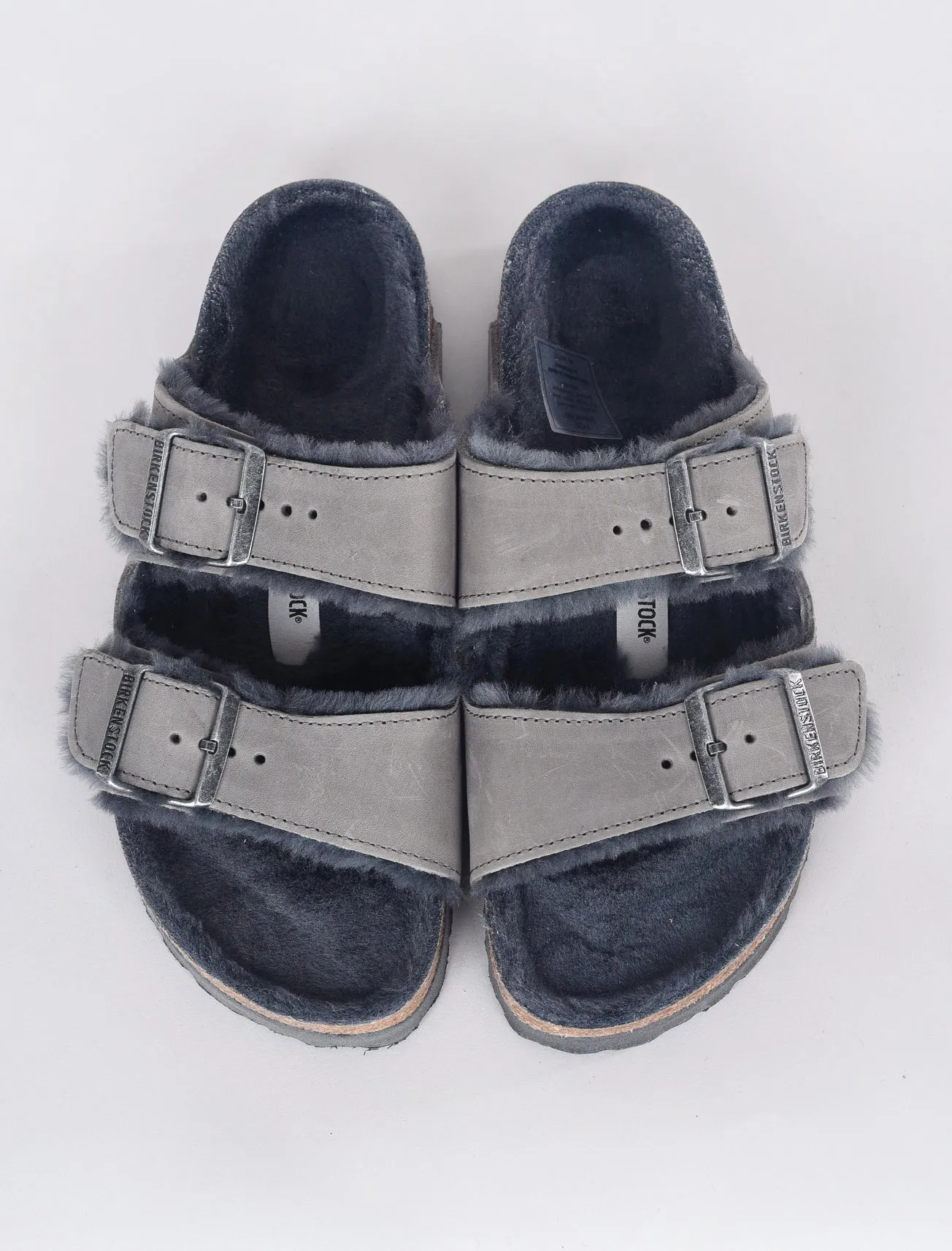 Arizona Shearling Sandal, Iron Oil