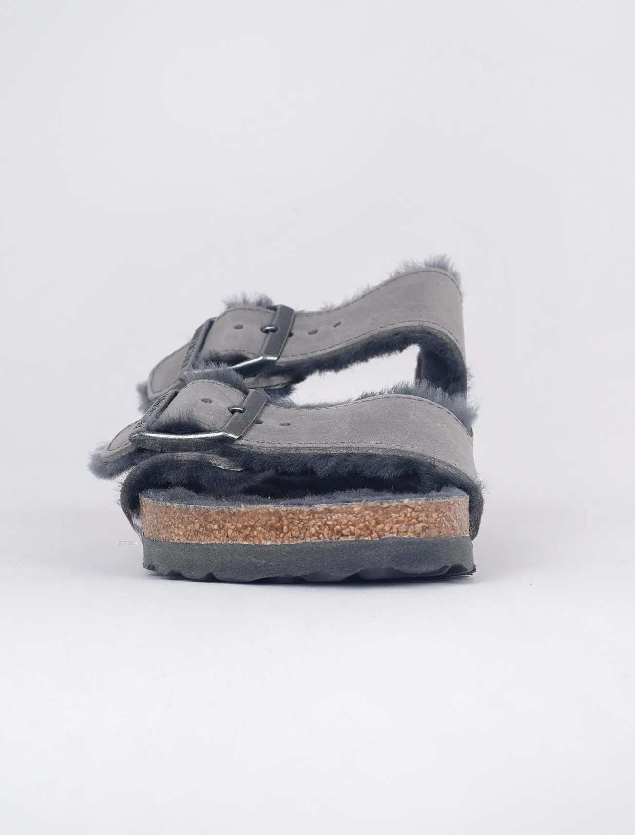 Arizona Shearling Sandal, Iron Oil