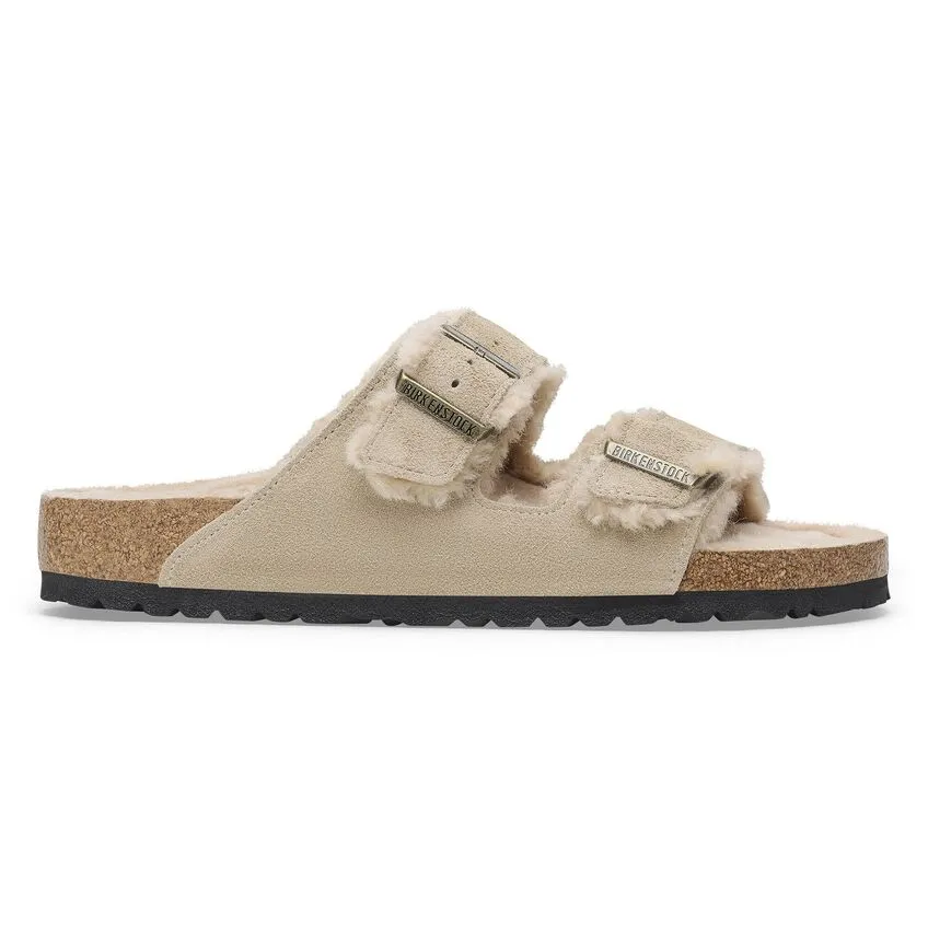 Arizona Shearling - The Birkenstock Shearling Sandal in Sandcastle