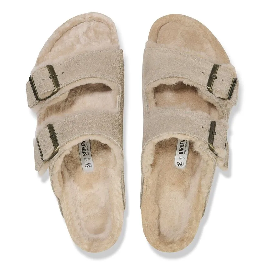 Arizona Shearling - The Birkenstock Shearling Sandal in Sandcastle