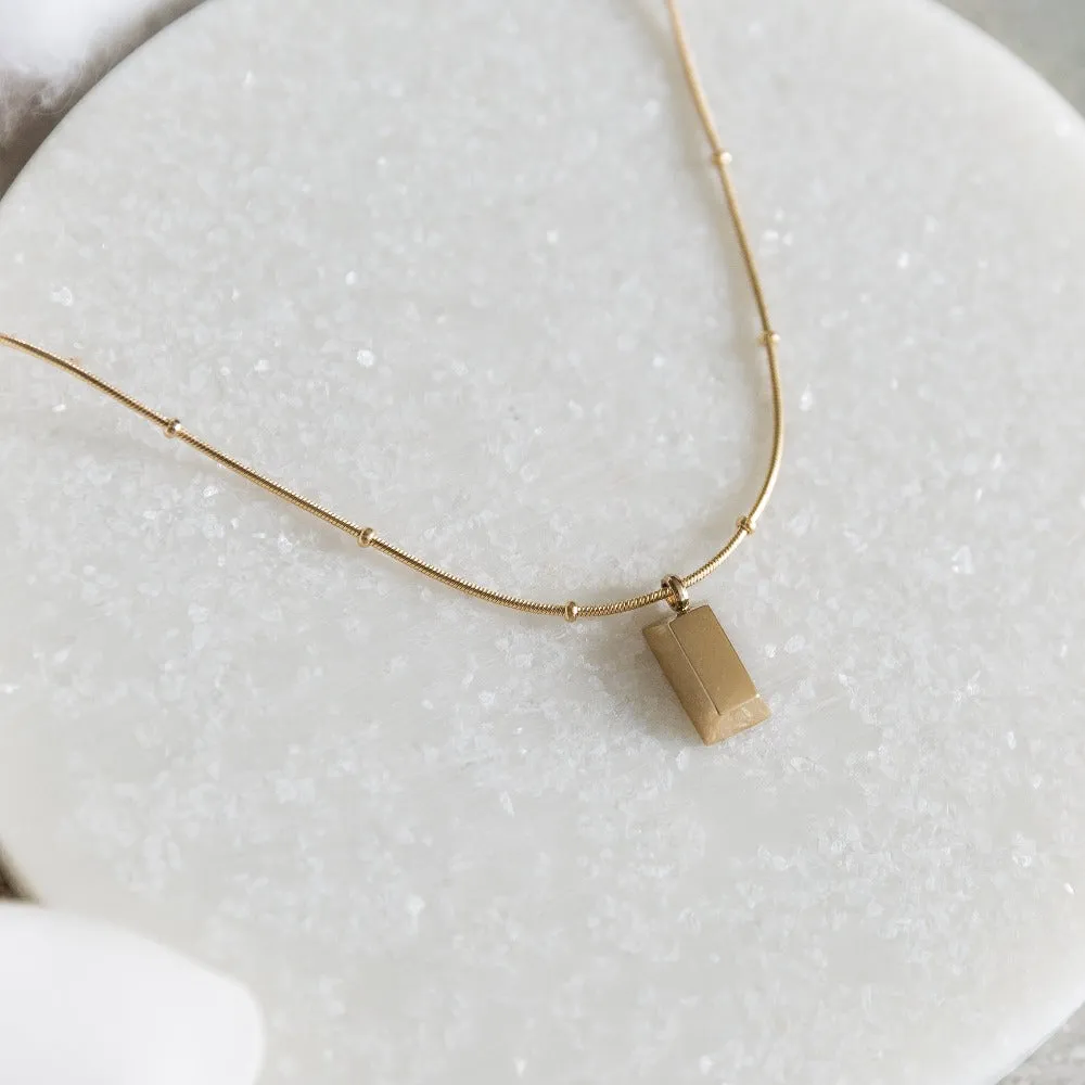 Arvo Gold Brick Necklace by Arvo