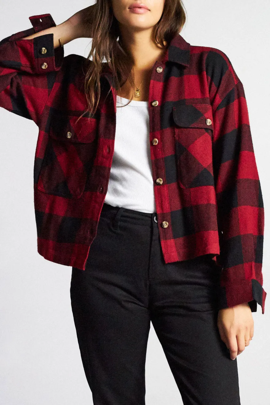 Astoria L/S Flannel - Cardinal