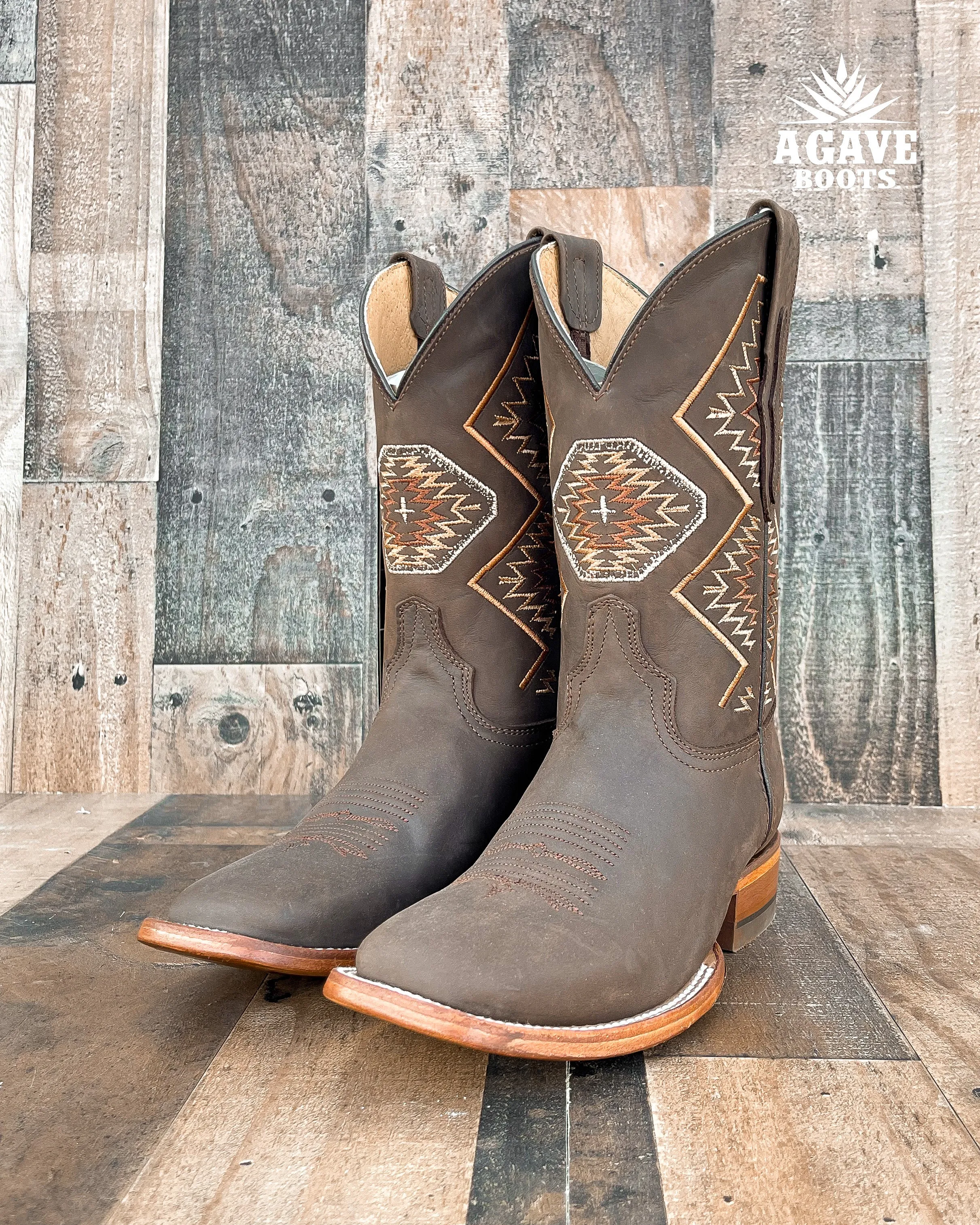 AZTEC BROWN | WOMEN SQUARE TOE BOOTS