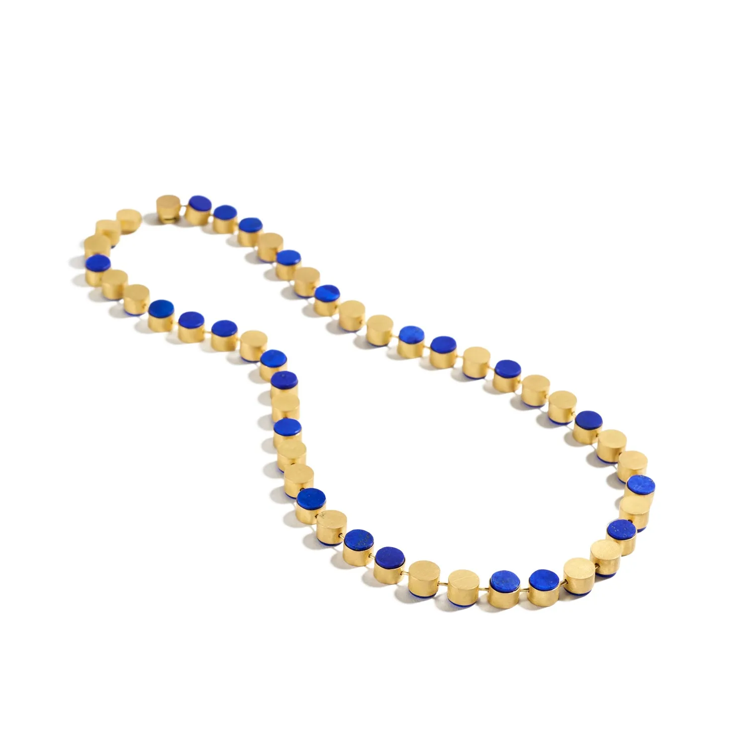 Barrel Chain with Lapis Necklace