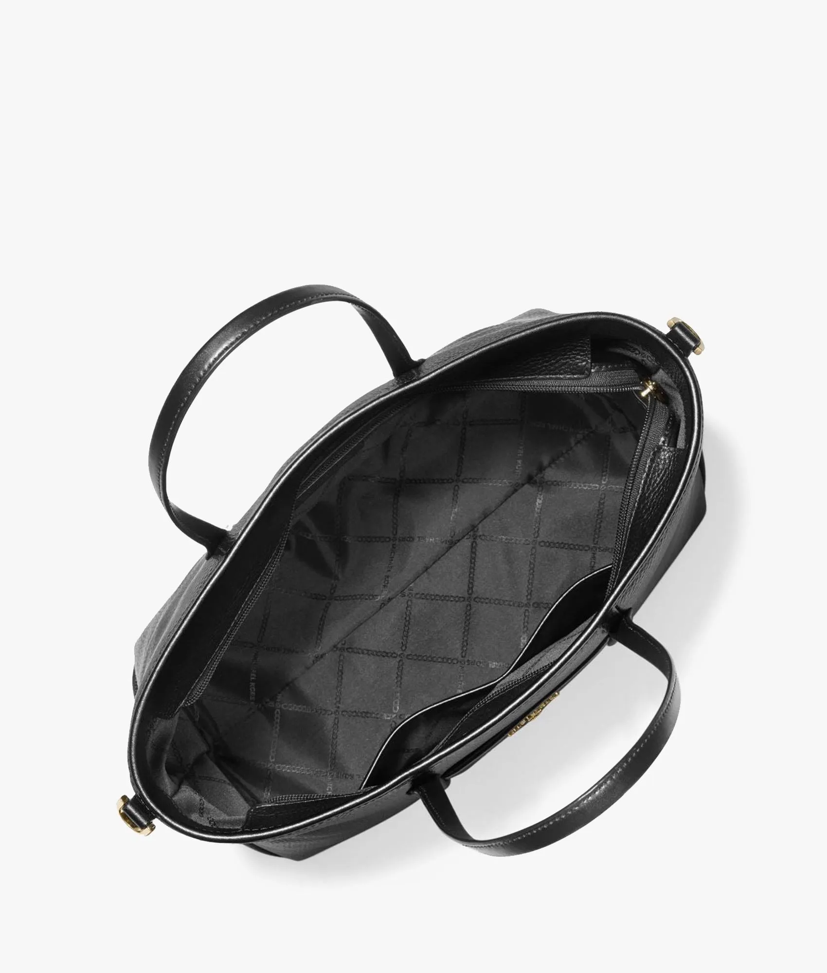 Beck pebble leather shopper in black