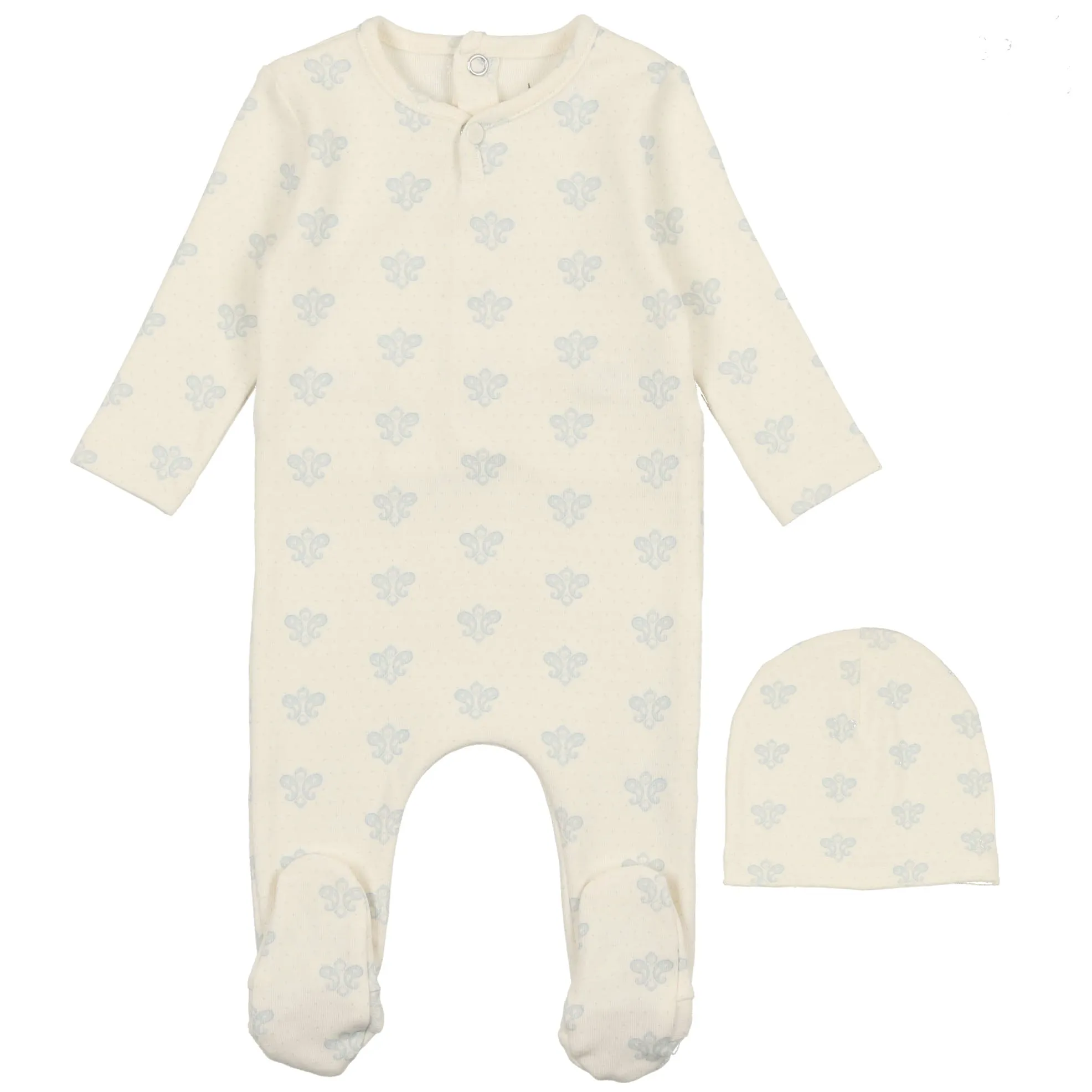 Bee & Dee Light Base Paisley Print Stretchie with Beanie- Boy