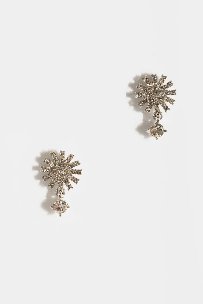 Bianca Starburst CZ Drop Earrings