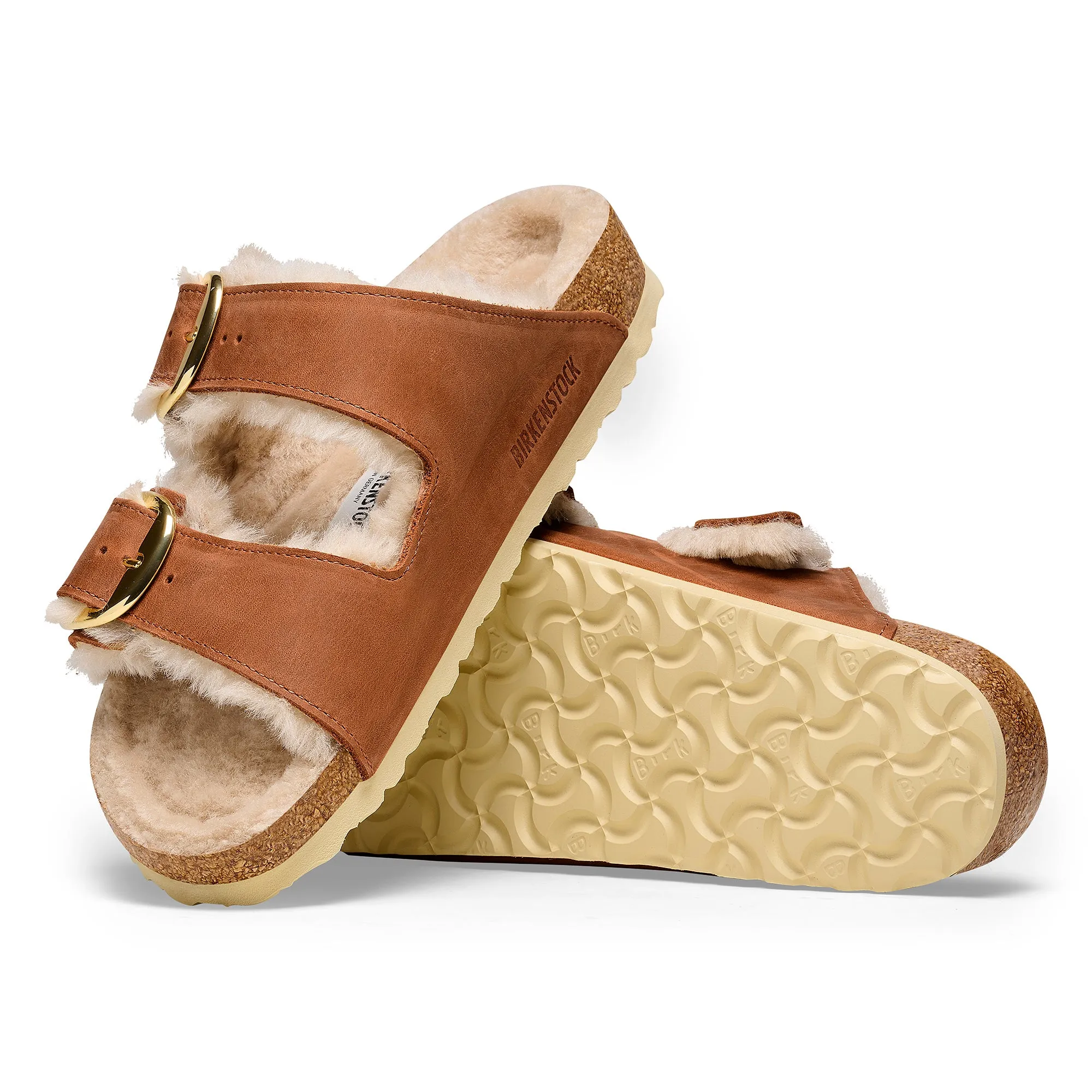 Birkenstock Arizona Big Buckle Shearling Oiled Leather Women's