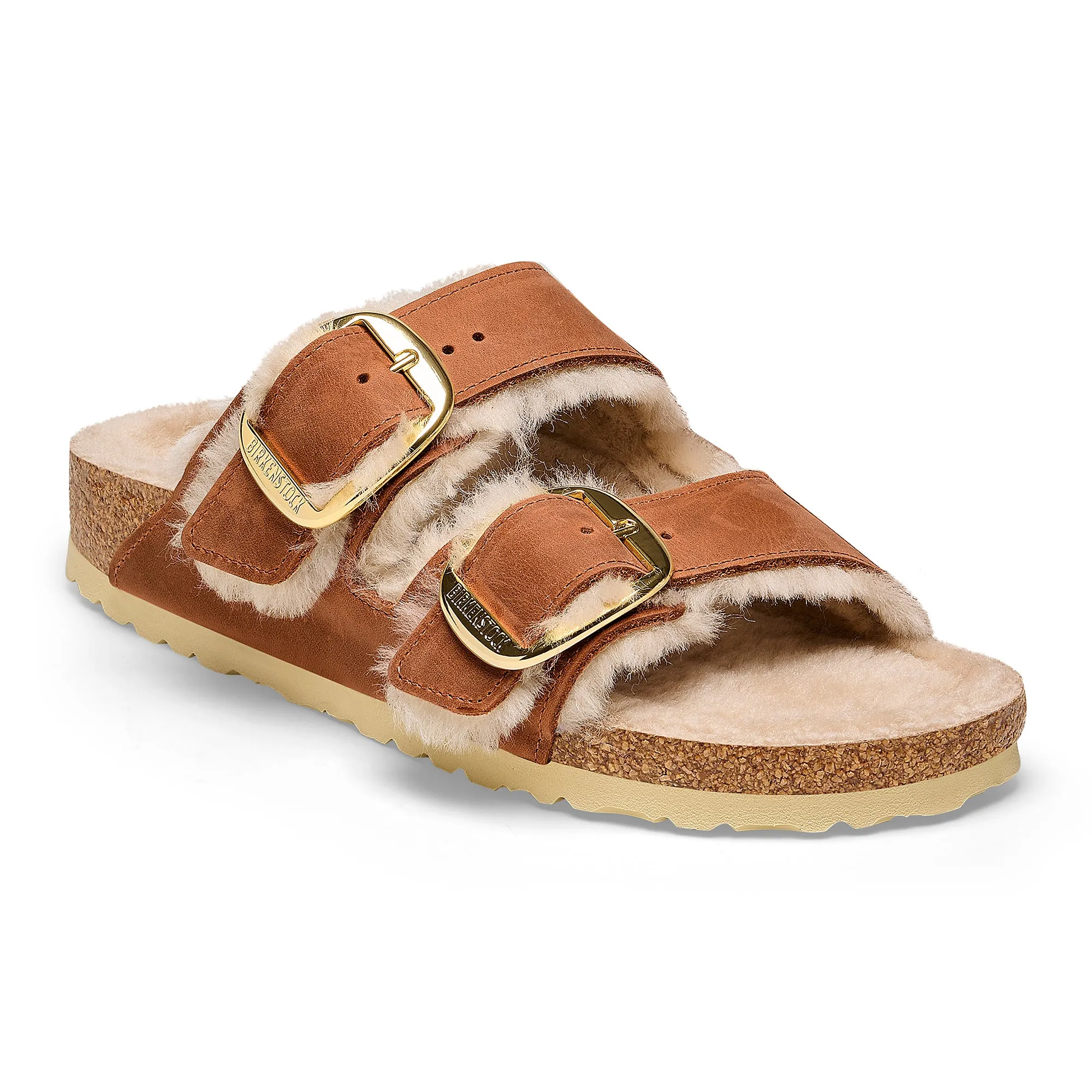 Birkenstock Arizona Big Buckle Shearling Oiled Leather Women's