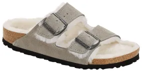 Birkenstock Arizona Shearling Stone Coin/Natural Sandal