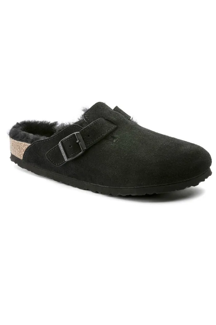 Birkenstock Boston Shearling Narrow Width in Black