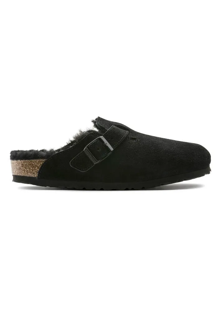 Birkenstock Boston Shearling Narrow Width in Black