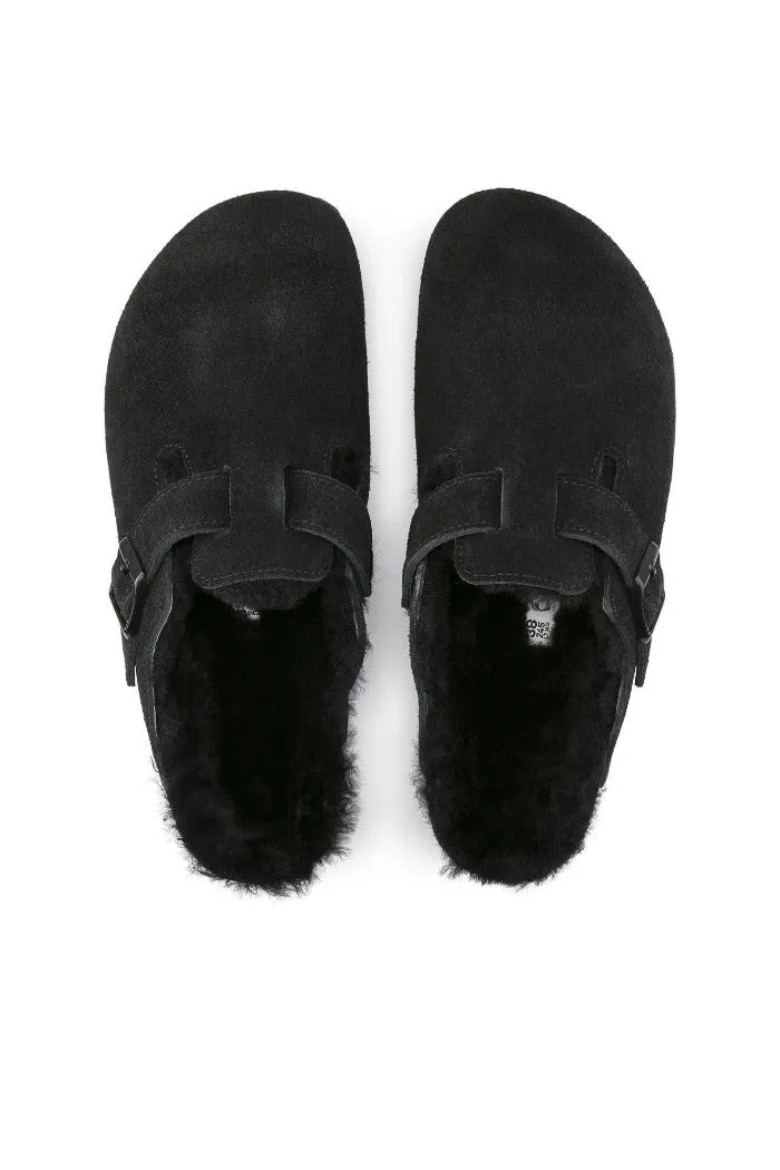 Birkenstock Boston Shearling Narrow Width in Black