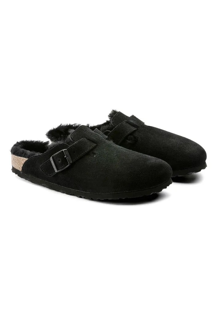 Birkenstock Boston Shearling Narrow Width in Black