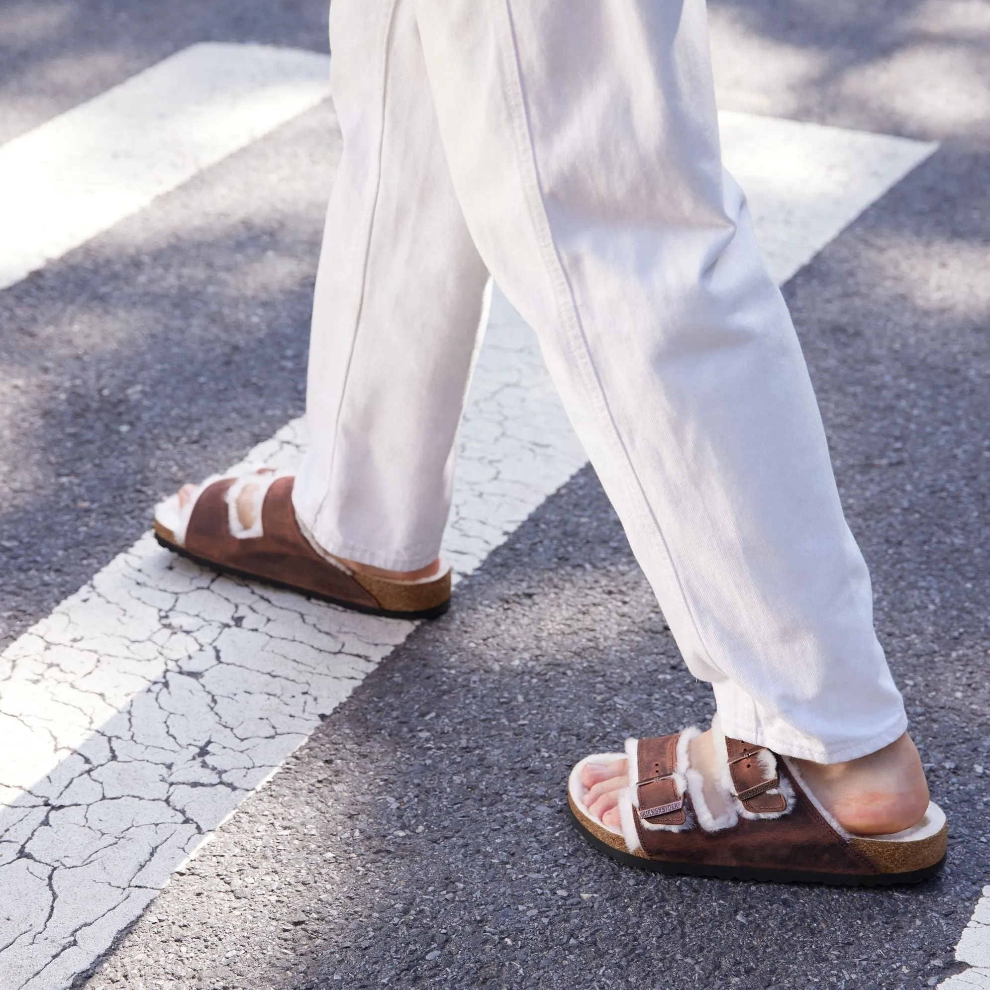 Birkenstock Limited Edition Arizona habana oiled leather/natural shearling