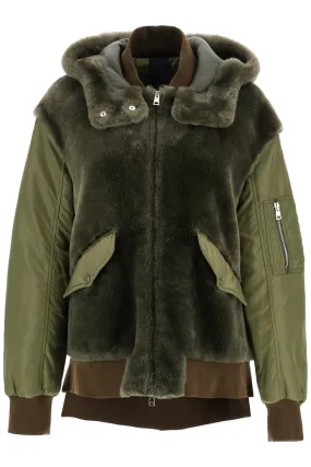 Blancha Shearling Insert Jacket With   Green