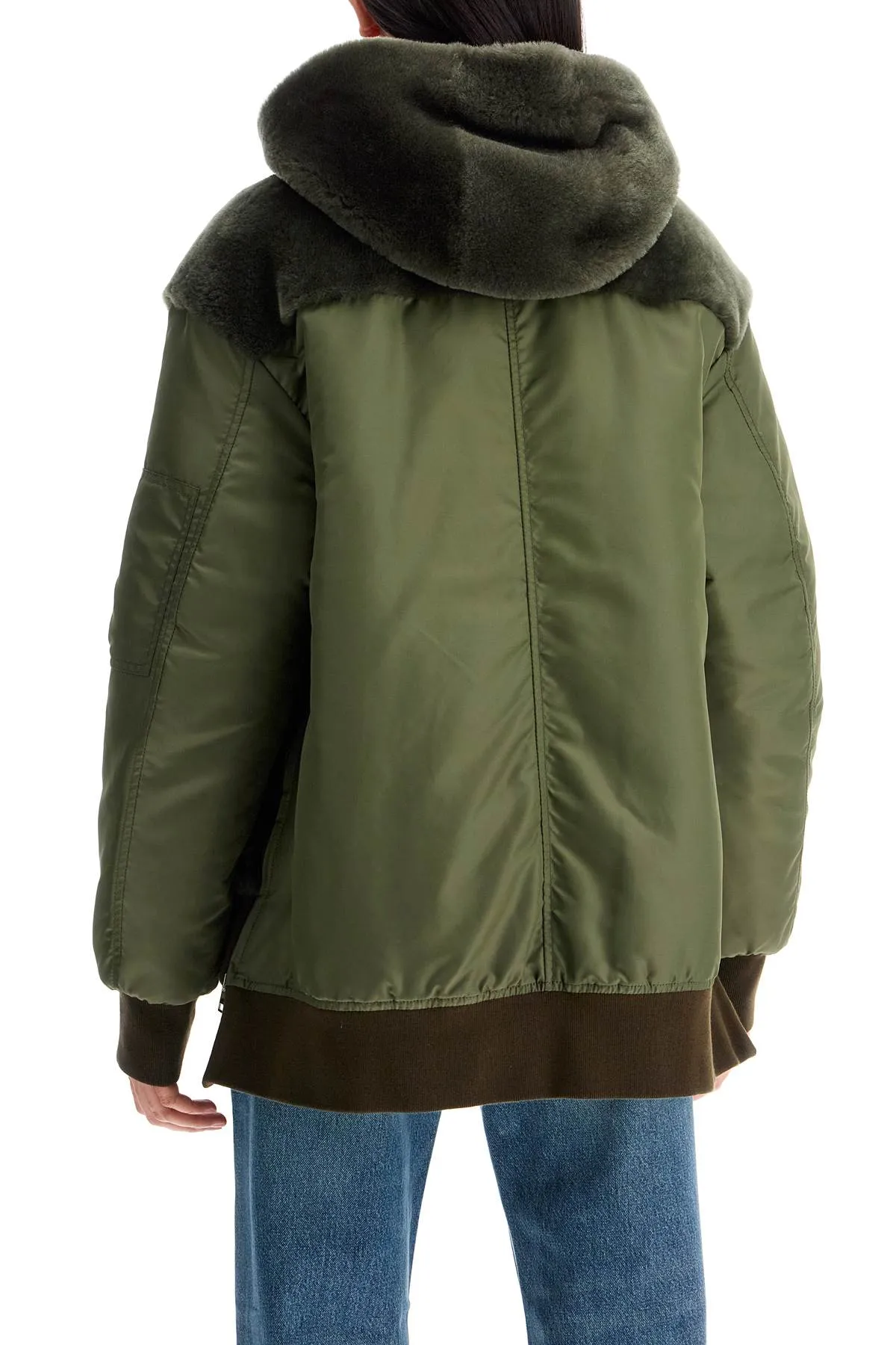 Blancha Shearling Insert Jacket With   Green