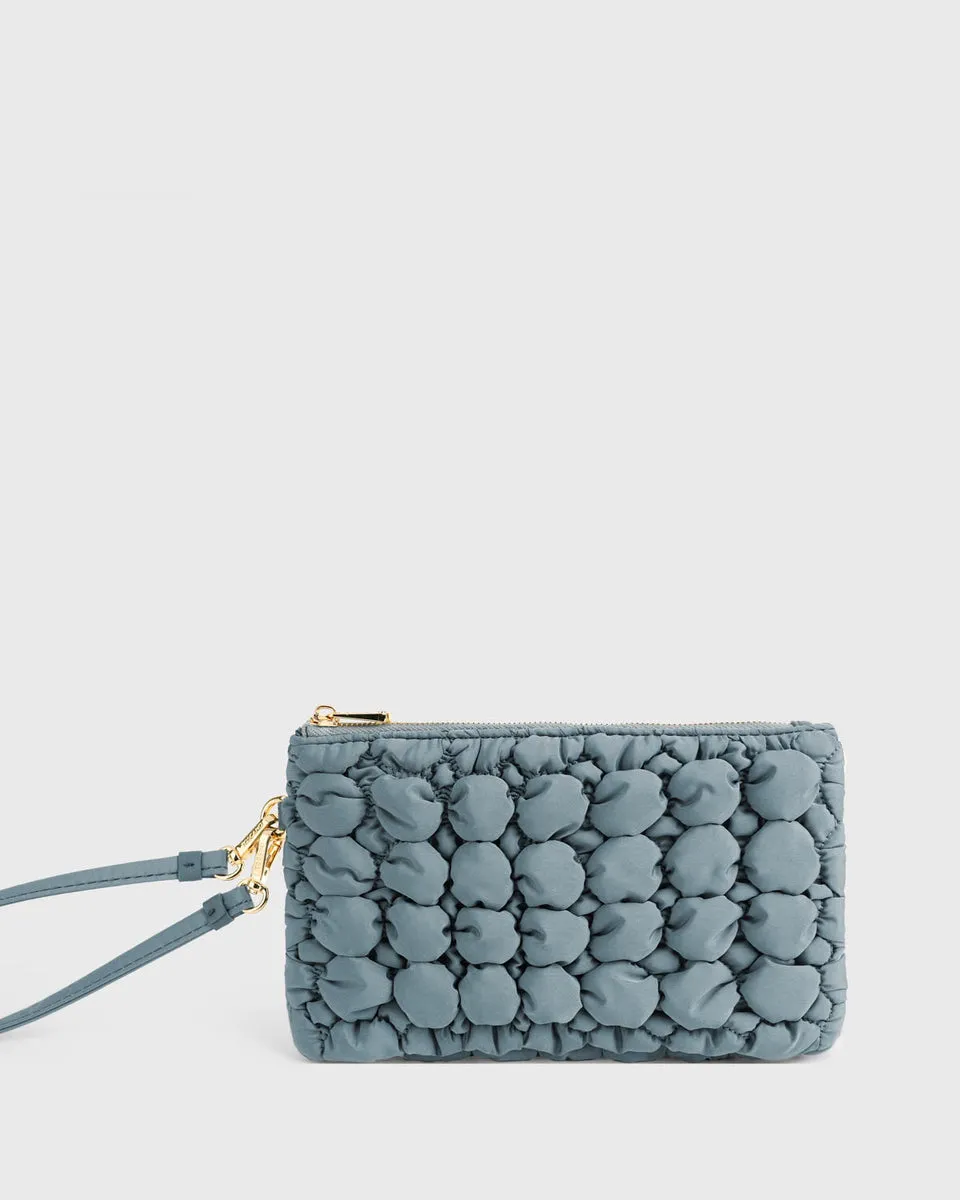 Bloom Wristlet Pouch (Slate Blue)