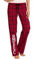 BMV FIGURE SKATING CLUB WOMEN'S FLANNEL PLAID PANT