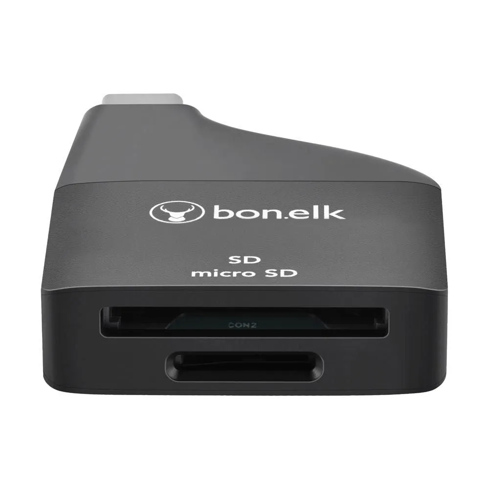 Bonelk USB-C to MicroSD/SD Adapter (Black)