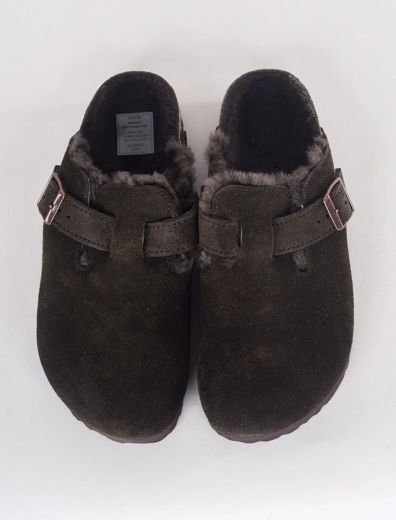 Boston Shearling Clog, Mocha Suede