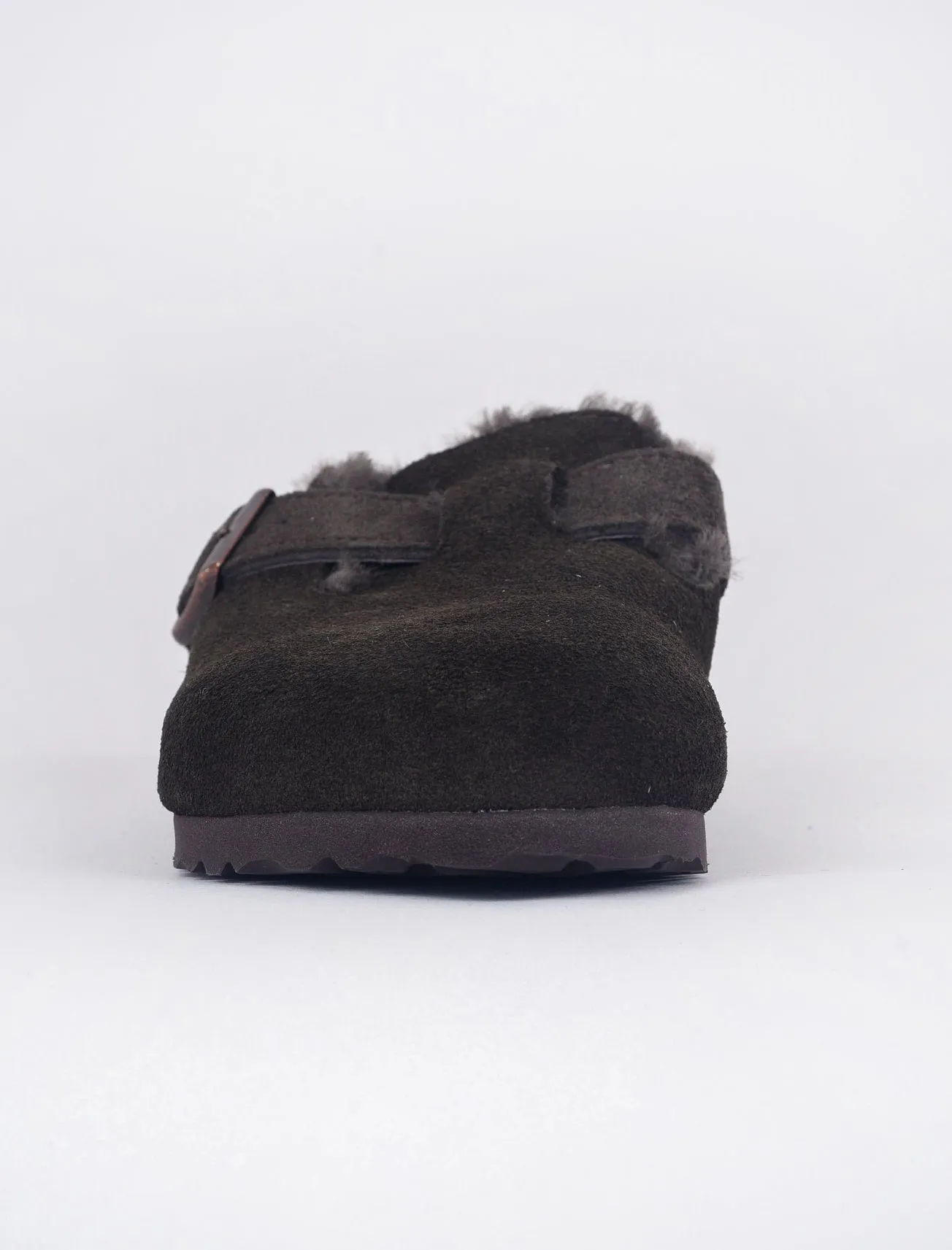 Boston Shearling Clog, Mocha Suede