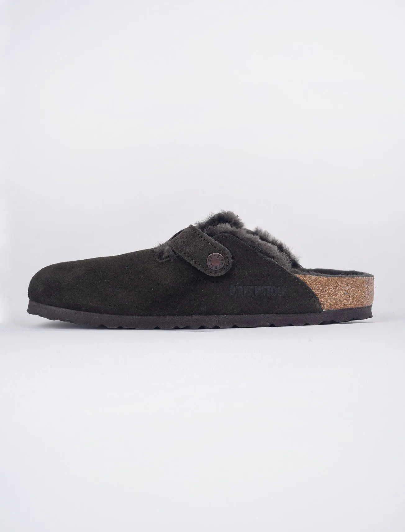 Boston Shearling Clog, Mocha Suede