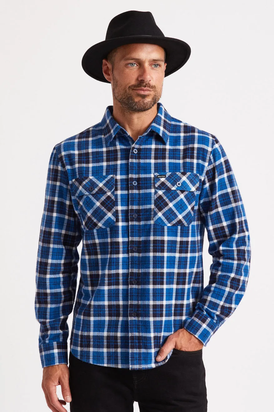 Bowery Lightweight L/S Flannel - Navy/Royal