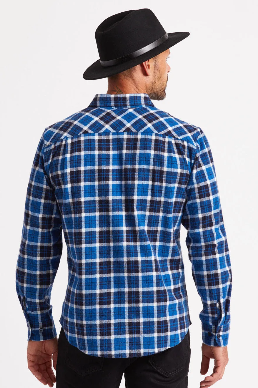 Bowery Lightweight L/S Flannel - Navy/Royal