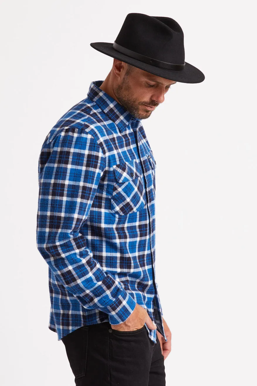 Bowery Lightweight L/S Flannel - Navy/Royal