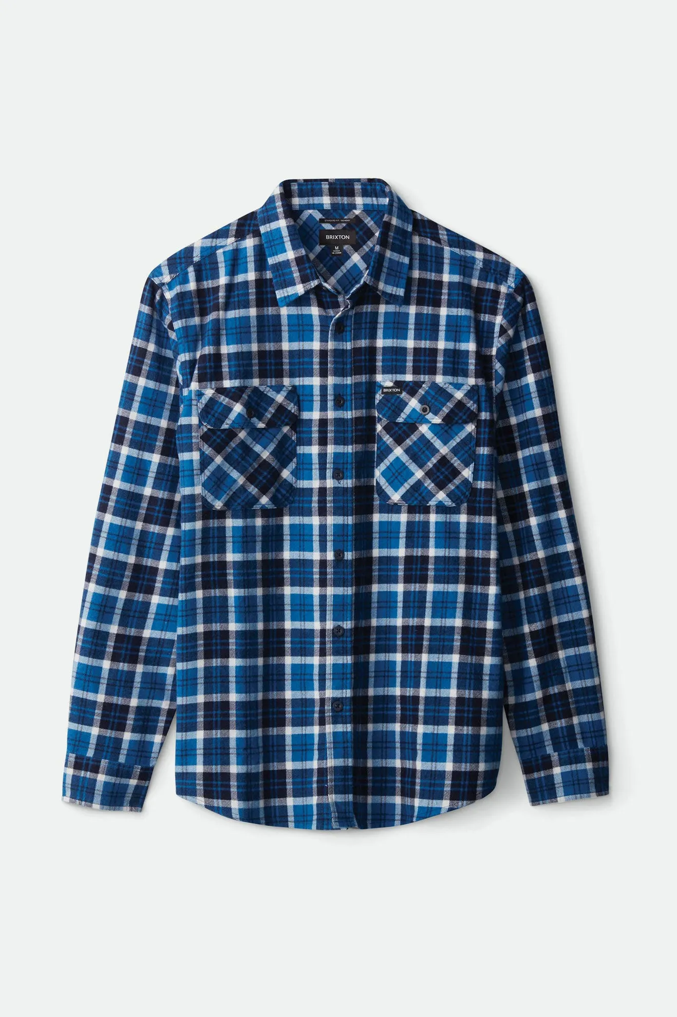 Bowery Lightweight L/S Flannel - Navy/Royal