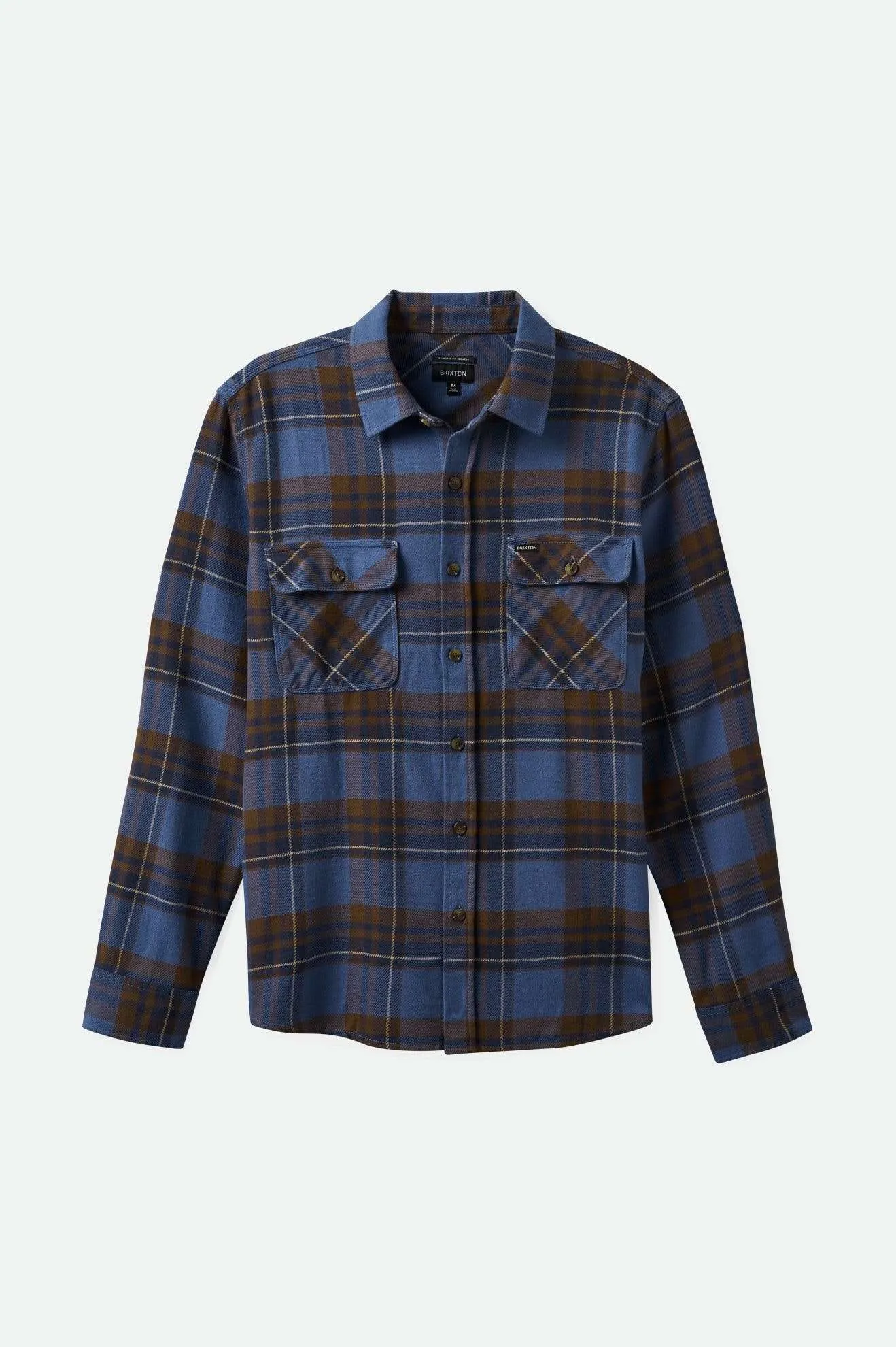 Bowery L/S Flannel - Bijoue Blue/Pinecone Brown/Washed Navy